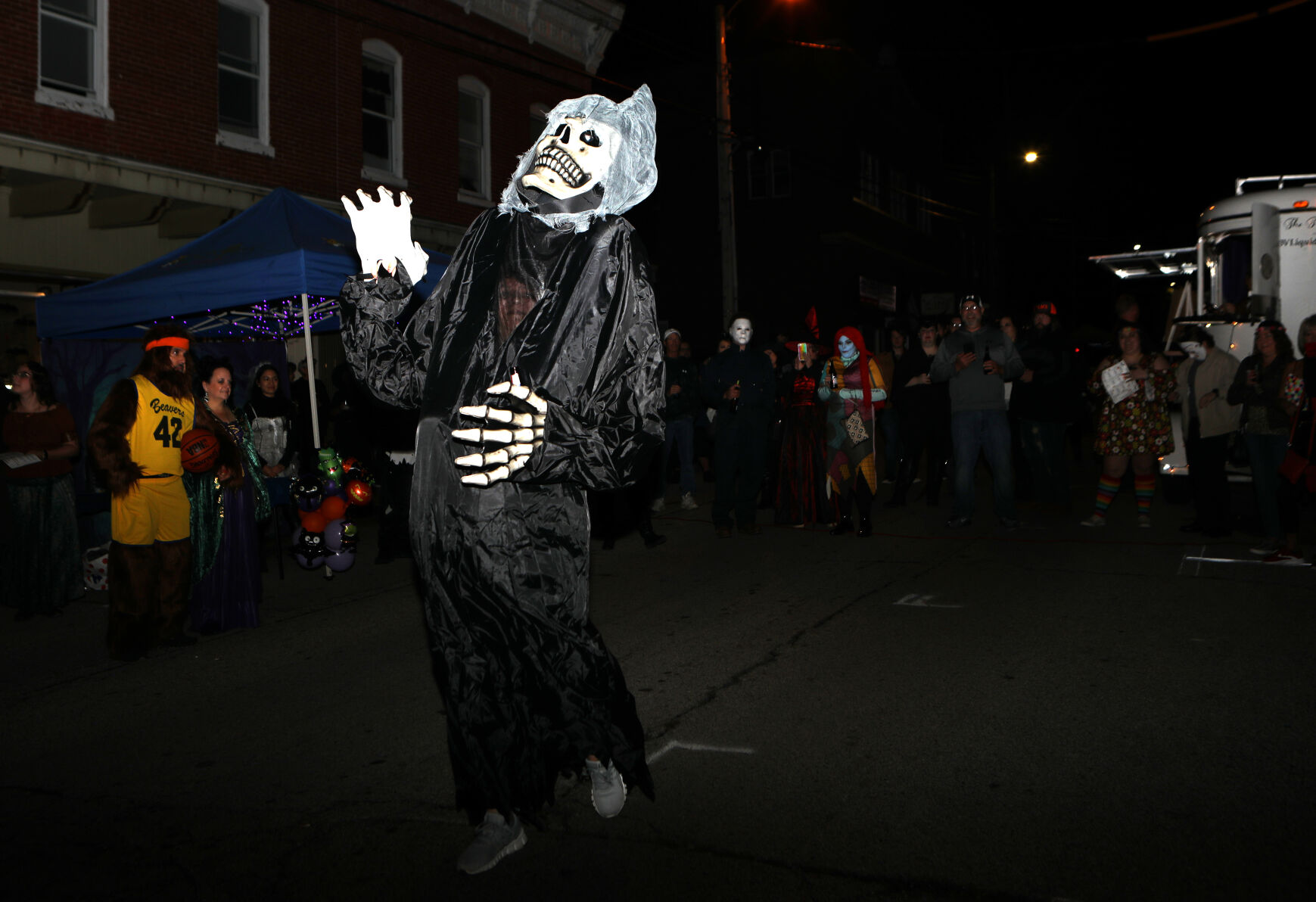 Michelle Bessell walks down Elm Street